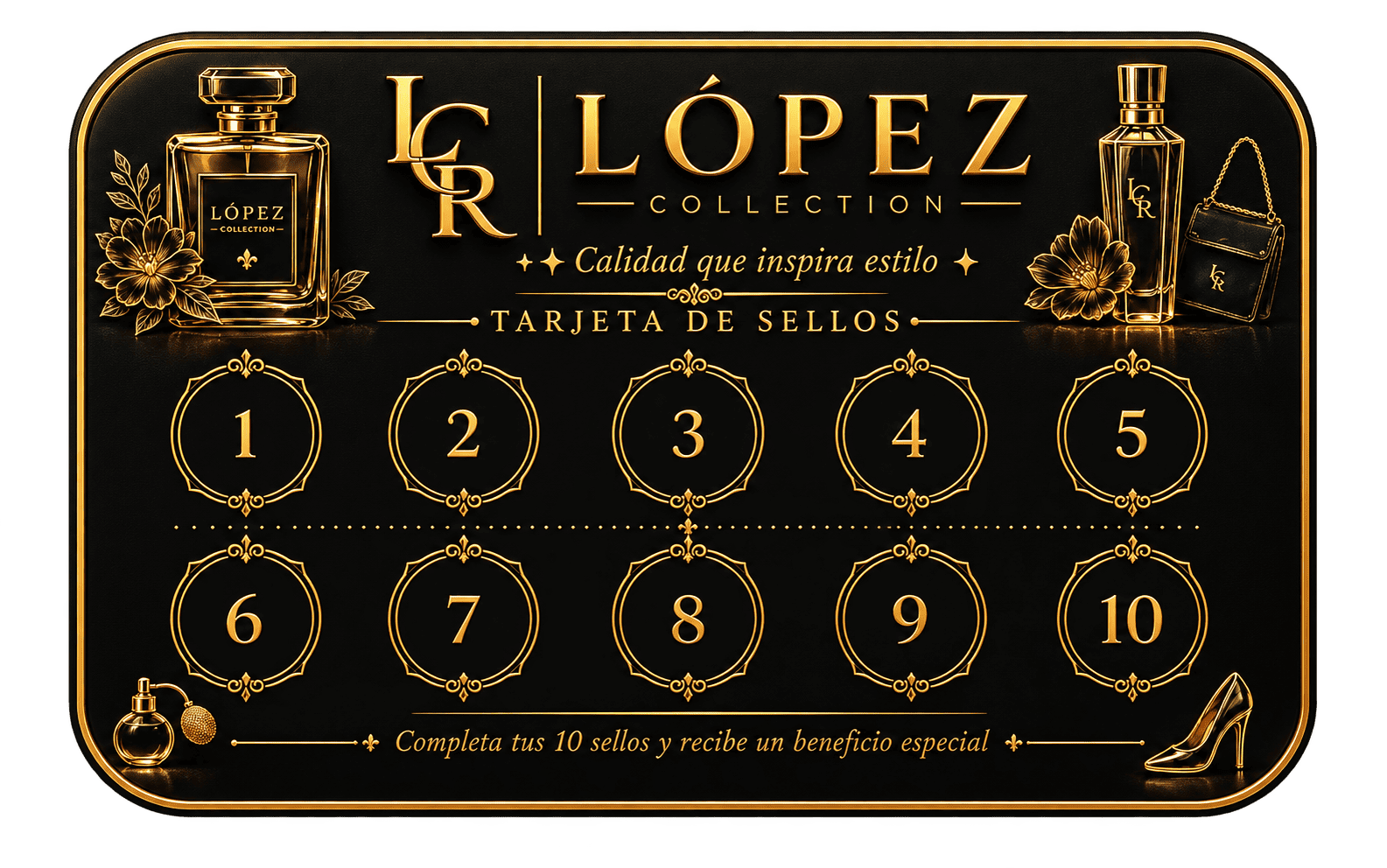 Tarjeta digital de sellos López Collection